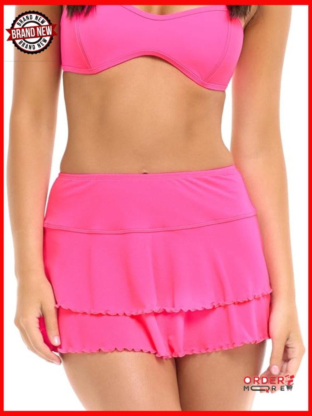 Women's Mesh Tiered Swimsuit Coverup Skirt